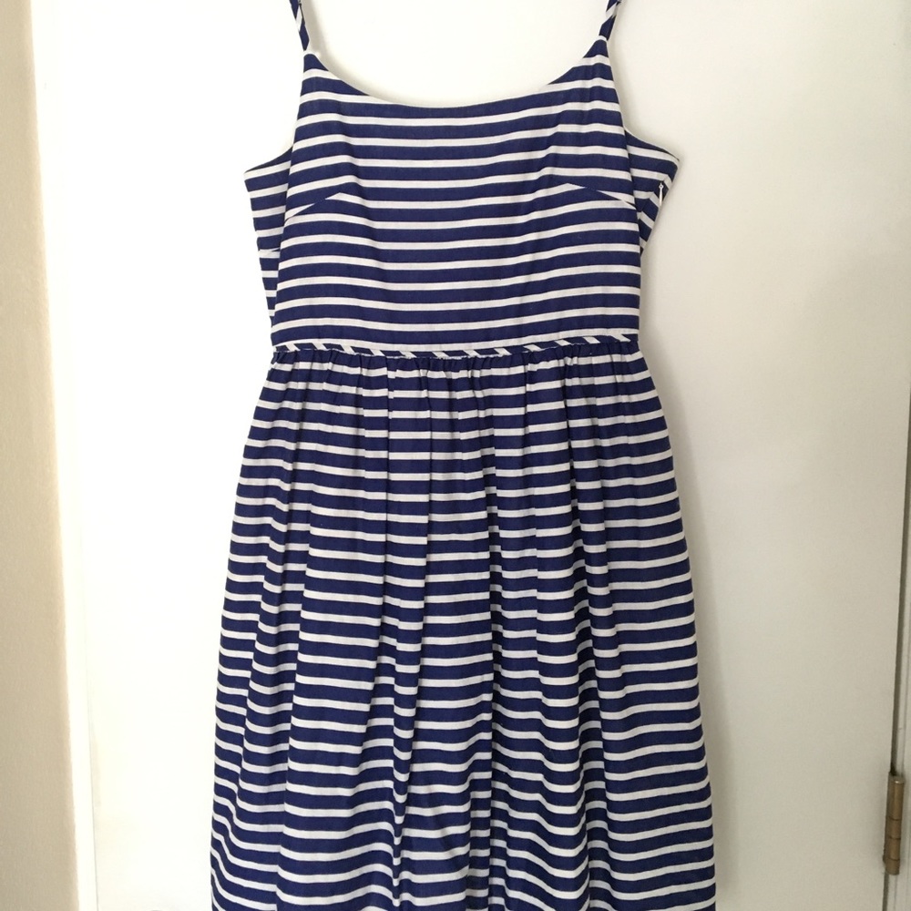 J. Crew Striped A-Line Dress